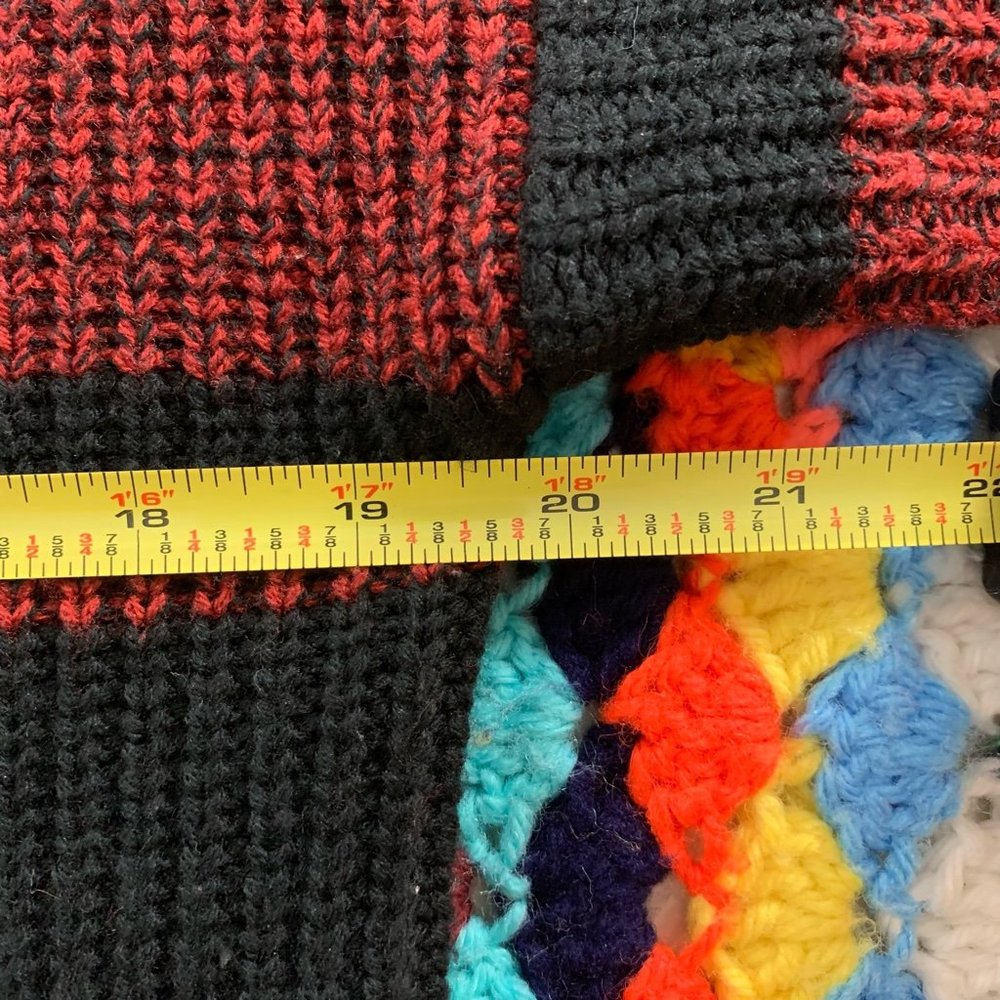 Vintage 90s Saugatuck Oversized Striped Knit Menswear Banded Grandpa Swe… - Picture 9 of 13